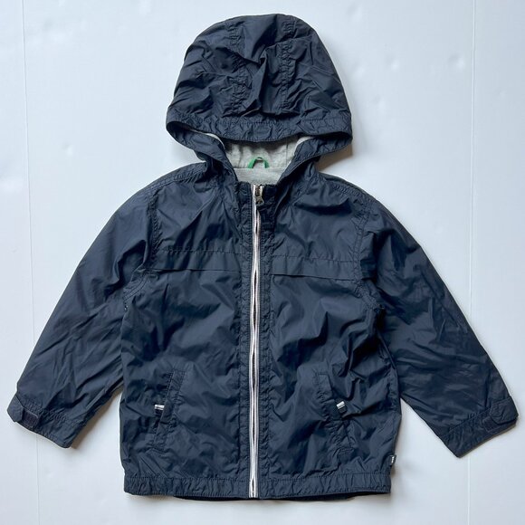 BABY GAP Rain Jacket Full Zip Hoodie Windbreaker Size 5 yrs NAVY Fully Lined EUC - Picture 1 of 10
